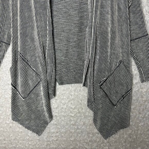 Callie Mac Women’s Open Front Flowy Ribbed Cardigan Size Small - Picture 4 of 9